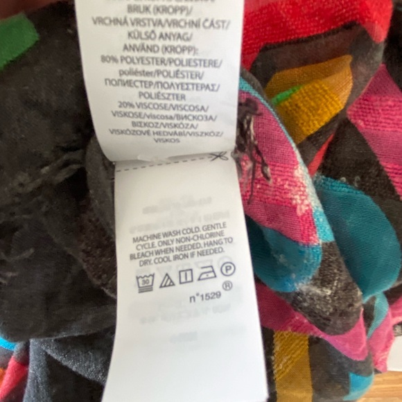 Echo New York Graphic Patchwork Oblong Scarf - Picture 5 of 6